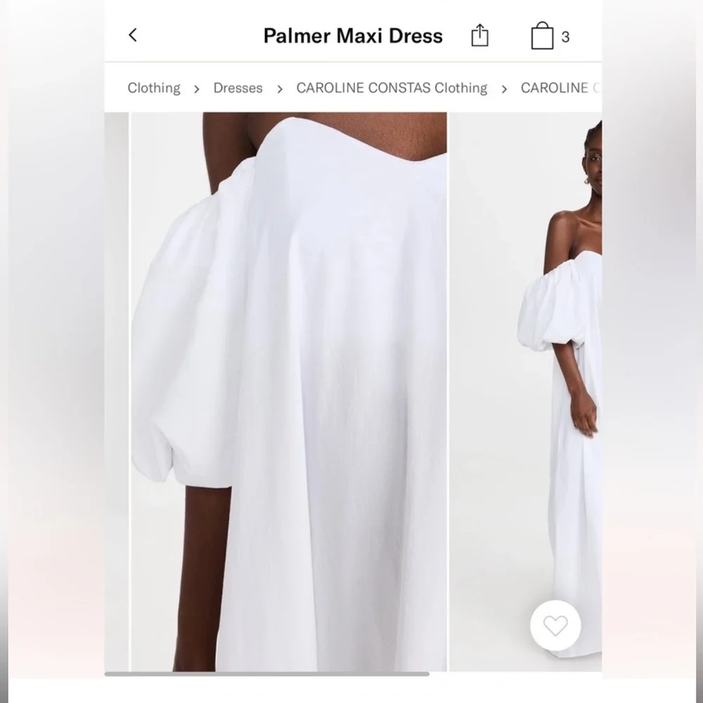 Caroline Constas White Off-Shoulder Maxi Dress - Picture 2 of 12